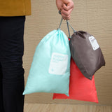 Waterproof Drawstring Organizing Bags for Clothing (4 pieces set)