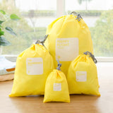Waterproof Drawstring Organizing Bags for Clothing (4 pieces set)