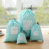 Waterproof Drawstring Organizing Bags for Clothing (4 pieces set)