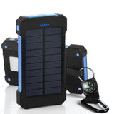 10000mah Waterproof Power Bank with Solar Panel