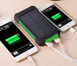 10000mah Waterproof Power Bank with Solar Panel