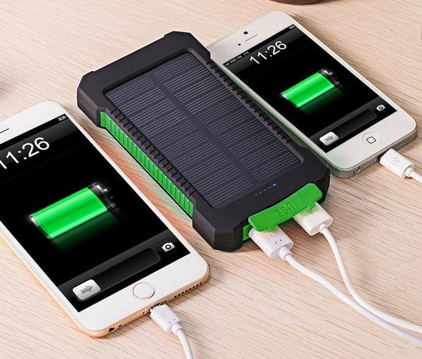 10000mah Waterproof Power Bank with Solar Panel