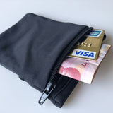 Handy wrist wallet with zipper