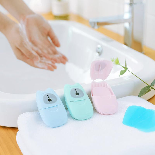 Easy-to-carry Soap Box with 50 Scented Sheets
